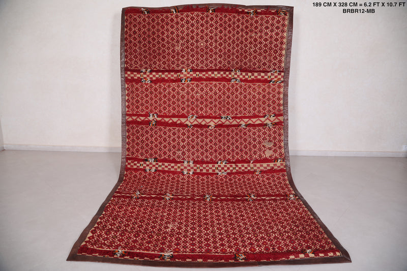 Morrocan Hassira mat, 6.2 FT X 10.7 FT