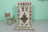 Long Shaggy Moroccan Rug Beige 2.6 X 5.9 Feet