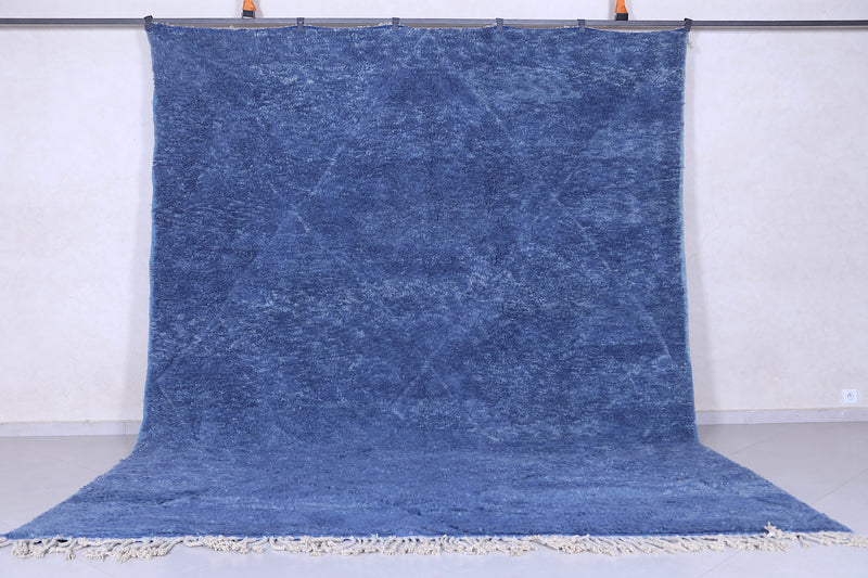 Beni Ourain Moroccan rug - Blue Berber handmade carpet - custom Rug