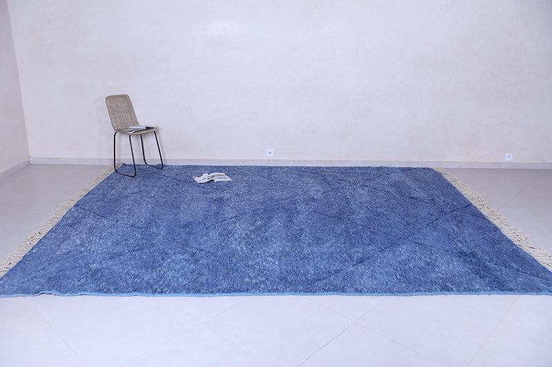 Beni Ourain Moroccan rug - Blue Berber handmade carpet - custom Rug