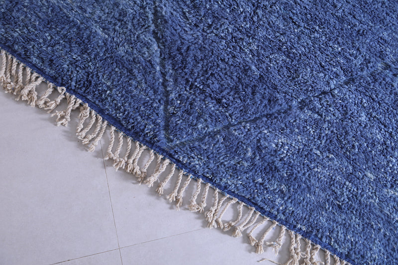 Beni Ourain Moroccan rug - Blue Berber handmade carpet - custom Rug