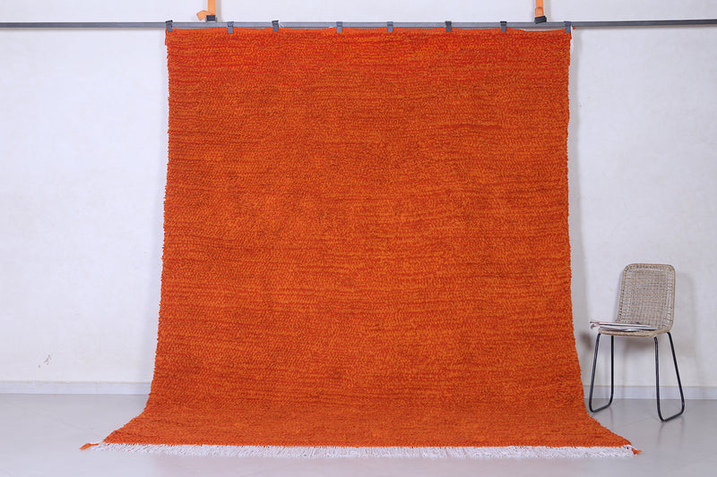 Orange Moroccan area rug - Custom area rug - Berber rug