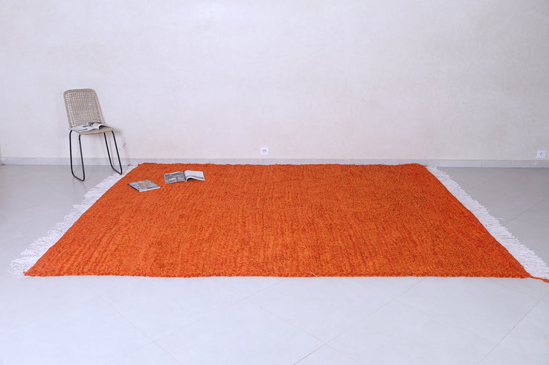 Orange Moroccan area rug - Custom area rug - Berber rug