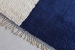 Custom Blue and White Berber rug - Handmade Beniourain rug