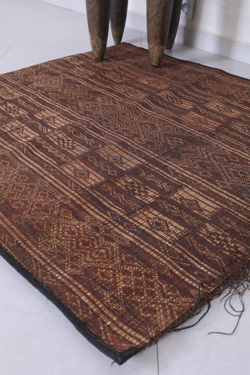 Vintage Tuareg rug 3.8 X 3.9 Feet