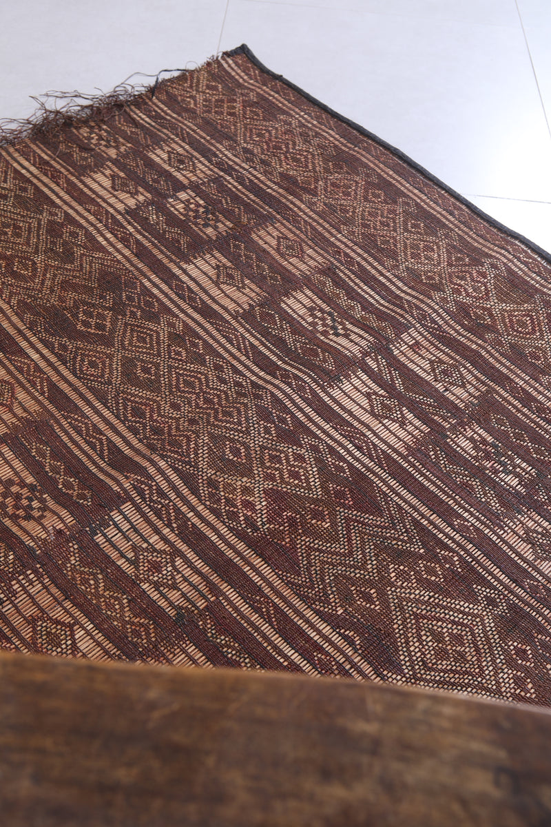 Vintage Tuareg rug 3.8 X 3.9 Feet