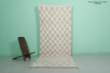 Handwoven Moroccan Rug - Checkered Pattern - 4.1 FT X 10.5 FT