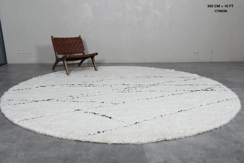 Custom rounded berber rug - wool rug