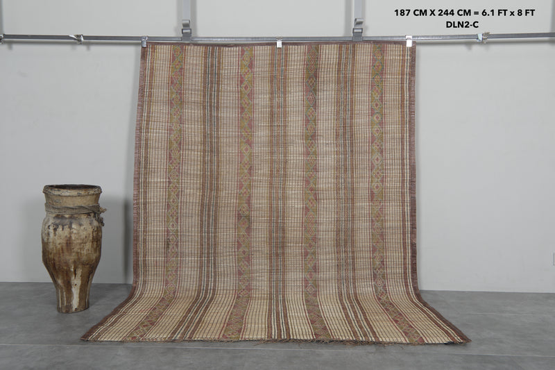 Handmade tuareg rug 6.1 FT X 8 FT