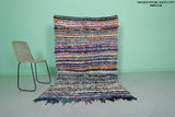 berber boucherouite rug  4.2 FT × 7 FT