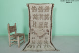 Vintage moroccan runner rug 2.7 FT X 5.9 FT