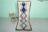 Vintage handmade runner rug 2.6 X 6.5 Feet