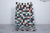 Colorful Moroccan Chess Rug 3 X 5.7 Feet