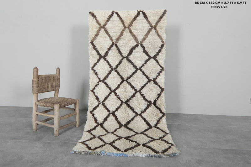 handmade berber runner rug 2.7 X 5.9 Feet - Runner moroccan rugs