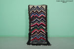 Azilal Boucherouite rug 2.5 x 6.4 Feet - handmade colorful rug