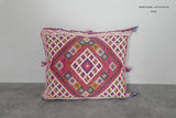 Handwoven Moroccan Pillow | 15.7x18.1 Inches Multicolored Tribal Design