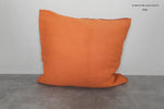 Bright Orange Moroccan Pillow | 20x22.4 Inches Solid Boho Decor