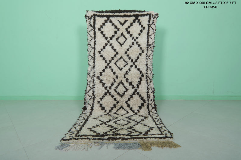 Berber Runner Rug – 3 x 6.7 ft Handwoven Small Moroccan Rug