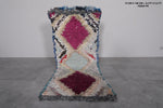 Moroccan rug 2.3 FT X 5.5 FT - Boucherouite rug