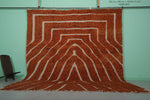 Orange Moroccan Rug - Handwoven 10.8 x 11.6 Feet | Bold Statement Piece