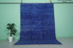 Blue Moroccan Rug - Handwoven 7.7 x 10.8 Feet | Vibrant Wool Elegance