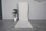 Moroccan Runner Rug - 3.3 x 10.7 ft | White with Black Border