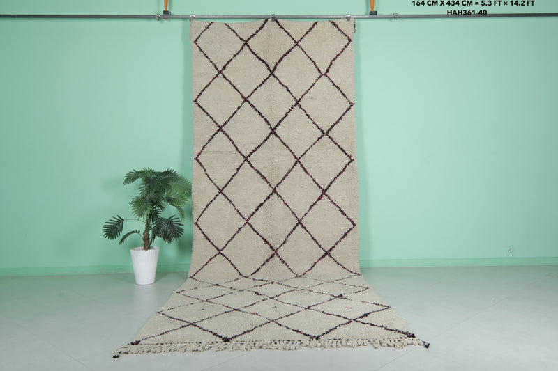 Moroccan Rug - 5.3x14.2 FT | Oversized Handwoven Berber Carpet