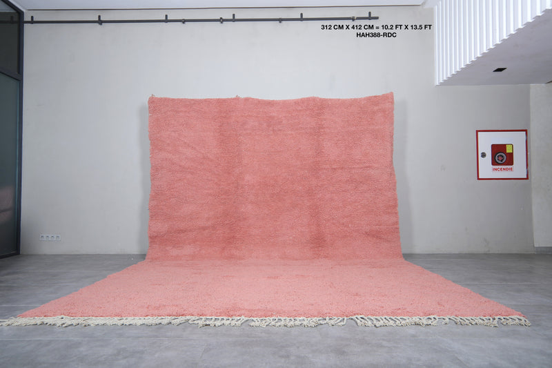 Pink Moroccan Rug - Oversized Wool | 10.2 x 13.5 Feet