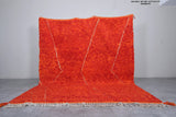 Orange Moroccan rug 8 X 9.7 Feet