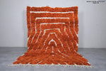 Orange Moroccan rug 6.5 X 9.5 Feet