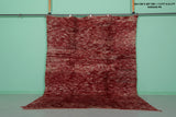 Red Moroccan Rug 7.3 ft x 9.4 ft