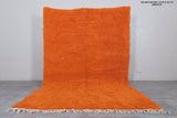 Orange Moroccan rug 6.3 X 10.1 Feet