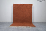 Brown Moroccan Rug - 5.4 x 8 Feet | Handmade Wool Rug