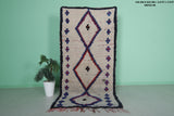 Vintage moroccan runner rug3.9 FT X 7.9 FT