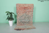 Vintage Moroccan Rug 3.3 x 6.3 ft | Distressed Artisan Design