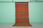 Handwoven Moroccan Hallway kilim rug 4.9 x 11.4 Feet