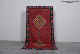 Moroccan Tribal Rug with Vibrant Diamond Motifs - 4.4 x 8 Feet