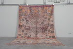 Moroccan Vintage Rug with Floral Patterns - 6.6 x 9.5 Feet