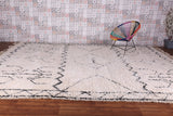 Beni ourain rug - Custom size rug - Moroccan wool rug