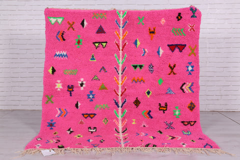 Pink Moroccan area rug - Custom area rug - Berber rug