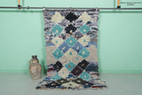 Bright Moroccan Berber rug 3.4 X 6.3 Feet