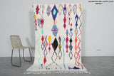 Colorful Moroccan rug 4.6 FT × 7.2 FT