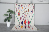 Colorful Moroccan berber rug 4.7 FT × 7.6 FT