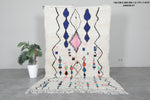 Colorful Moroccan rug 5.1 FT × 7.8 FT