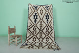 Moroccan berber rug 3.7 X 6.8 Feet - Boucherouite Rugs