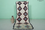 Vintage handmade moroccan rug 2.7 X 6.4 Feet