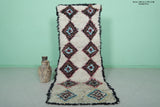 Vintage handmade moroccan rug 2.7 X 6.4 Feet