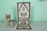 Moroccan berber rug 2.3 X 5.9 Feet - Boucherouite Rugs