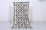 Moroccan Berber Rug with Brown Diamond Pattern - 2.5 X 5.4 Feet