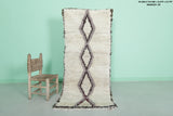 Moroccan Berber Rug - Diamond Pattern | 2.4 X 5.7 Feet